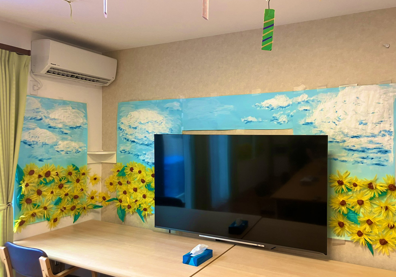 ロビーが夏仕様となっております