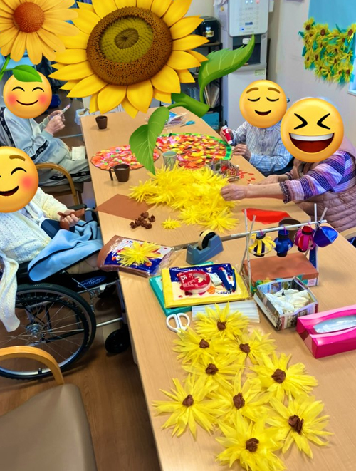 ヒマワリ🌻のちぎり絵